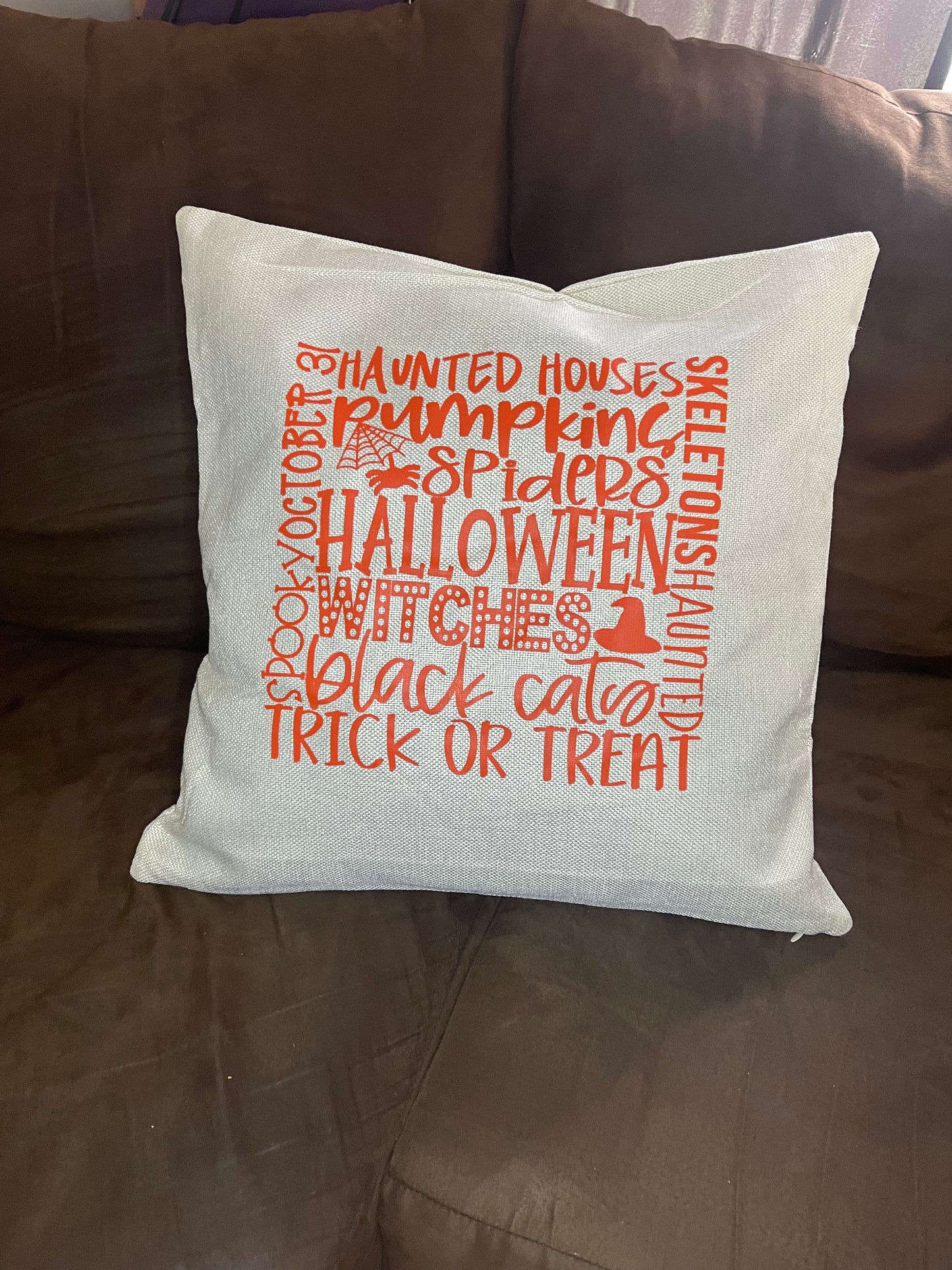Halloween Orange Pillowcase Cover