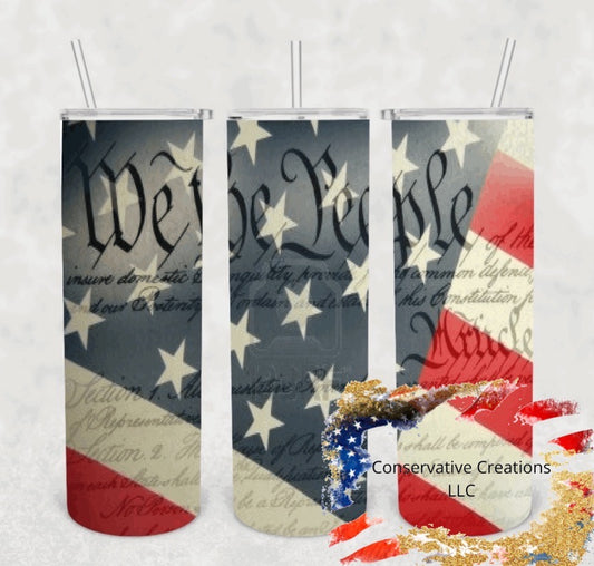 We the People Flag 20oz Tumbler