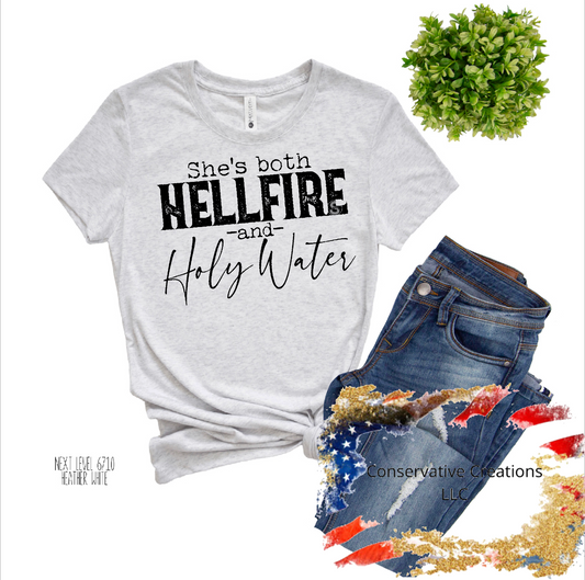 She's both hellfire and holy water